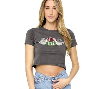 Friends Central Perk Graphic Tee Crop Top Shirt XS